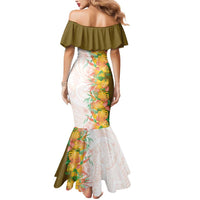 Hawaii Tropical Plant Lenalena Mermaid Dress Vibrant Polynesian Pattern