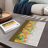 Hawaii Tropical Plant Lenalena Puzzle Vibrant Polynesian Pattern