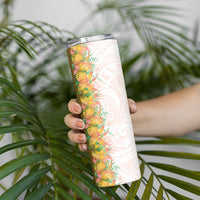Hawaii Tropical Plant Lenalena Skinny Tumbler Vibrant Polynesian Pattern