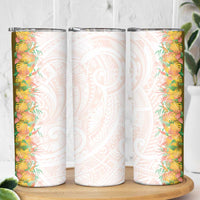 Hawaii Tropical Plant Lenalena Skinny Tumbler Vibrant Polynesian Pattern