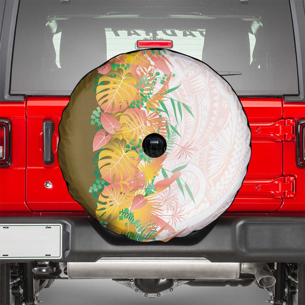Hawaii Tropical Plant Lenalena Spare Tire Cover Vibrant Polynesian Pattern
