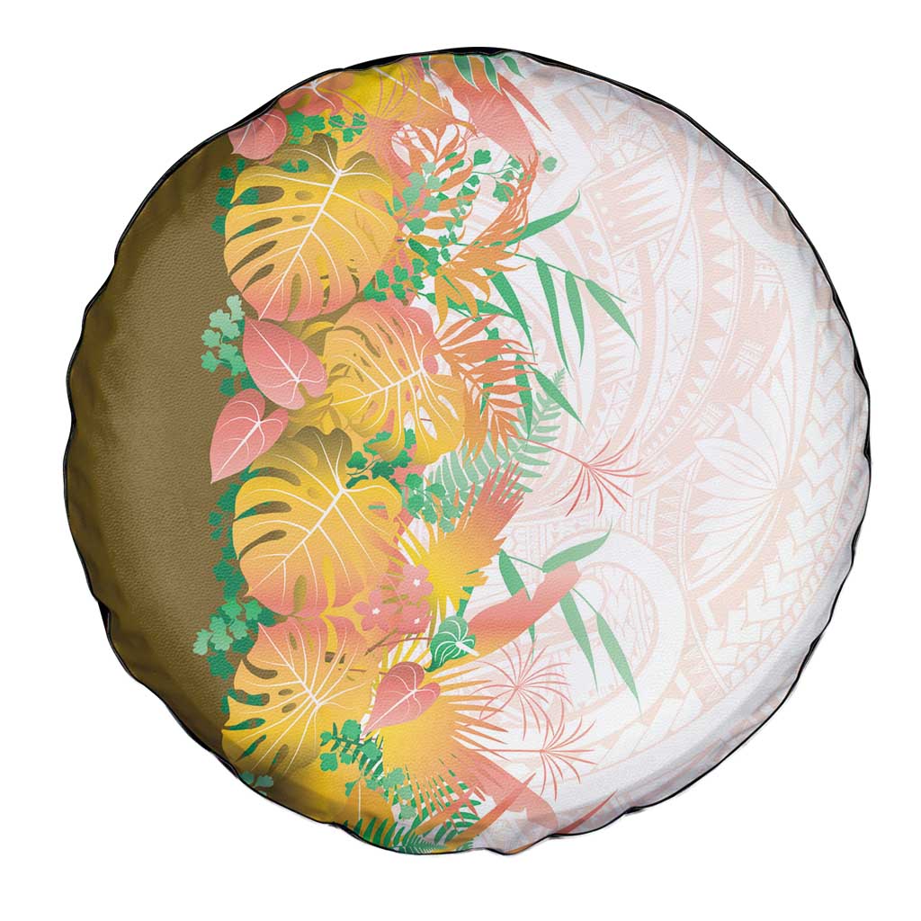 Hawaii Tropical Plant Lenalena Spare Tire Cover Vibrant Polynesian Pattern