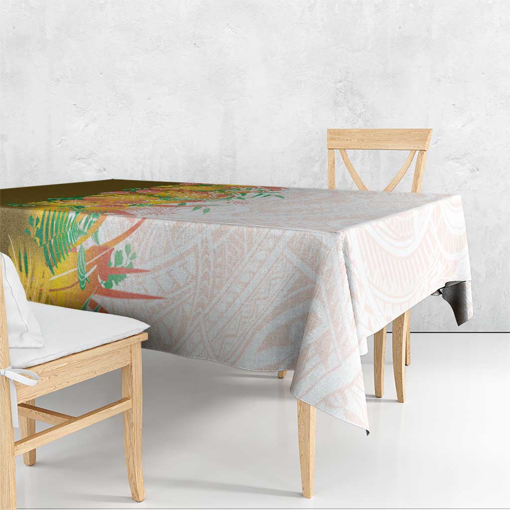 Hawaii Tropical Plant Lenalena Tablecloth Vibrant Polynesian Pattern