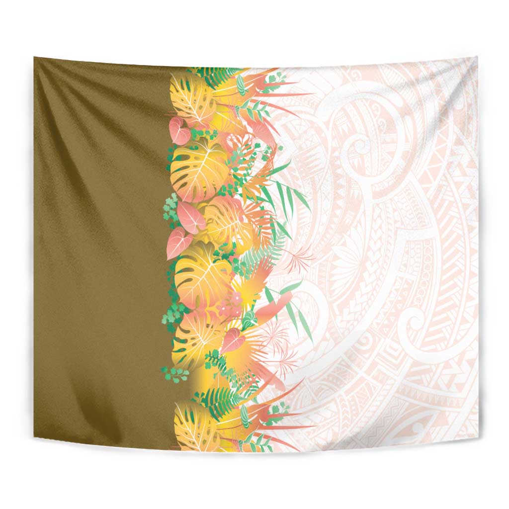 Hawaii Tropical Plant Lenalena Tapestry Vibrant Polynesian Pattern