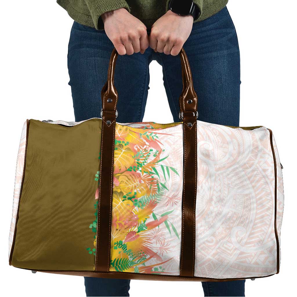 Hawaii Tropical Plant Lenalena Travel Bag Vibrant Polynesian Pattern