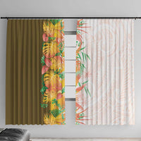 Hawaii Tropical Plant Lenalena Window Curtain Vibrant Polynesian Pattern