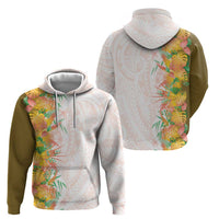 Hawaii Tropical Plant Lenalena Zip Hoodie Vibrant Polynesian Pattern