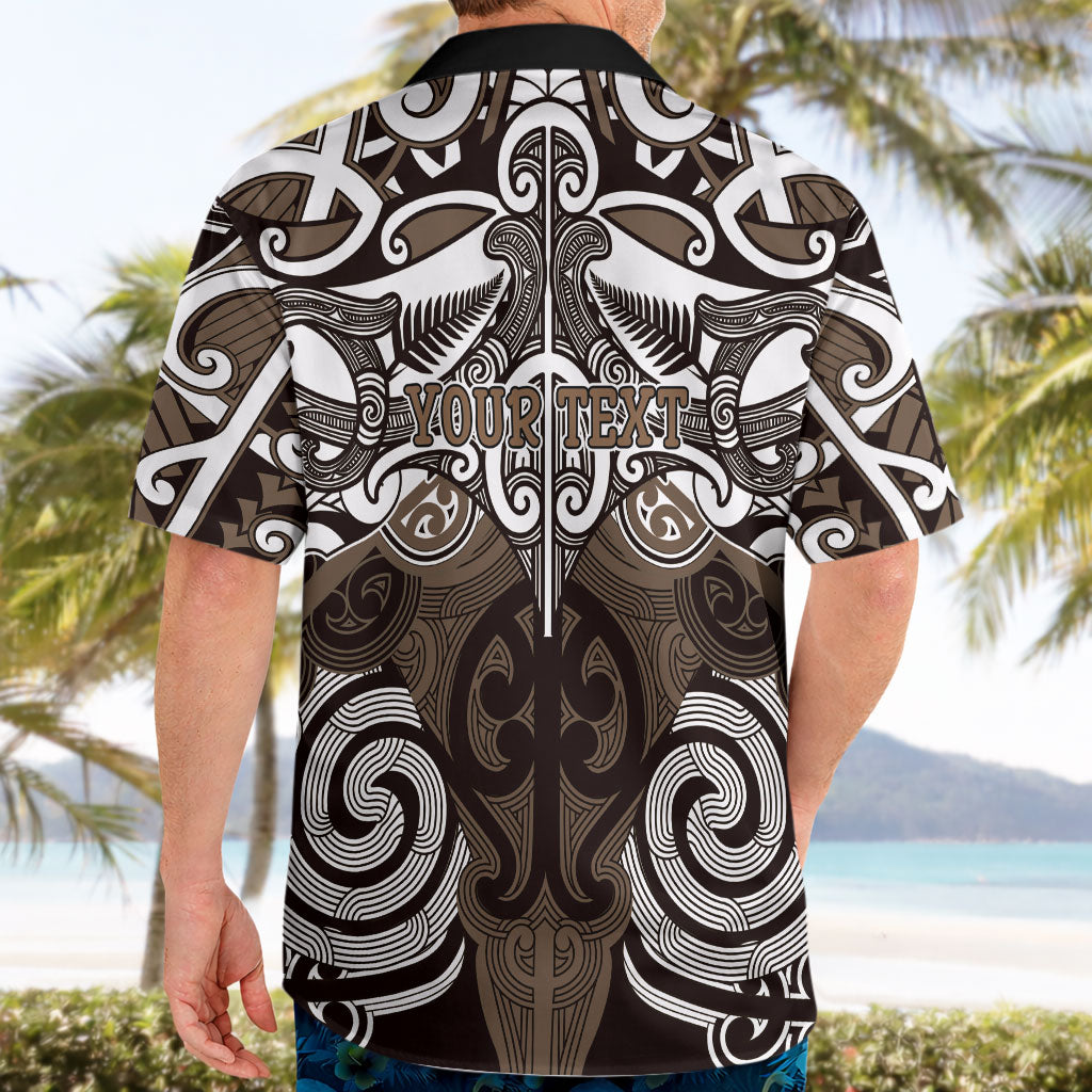 Personalised Maori Kati Mamoe Hawaiian Shirt Silver Fern Kowhaiwhai Art LT01 - Polynesian Pride