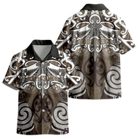 Personalised Maori Kati Mamoe Kid Hawaiian Shirt Silver Fern Kowhaiwhai Art LT01 - Polynesian Pride