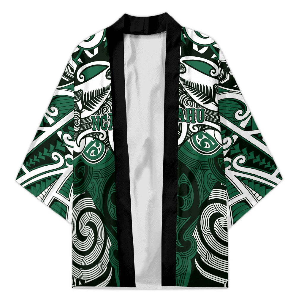 Personalised Maori Ngai Tahu Kimono Silver Fern Kowhaiwhai Art