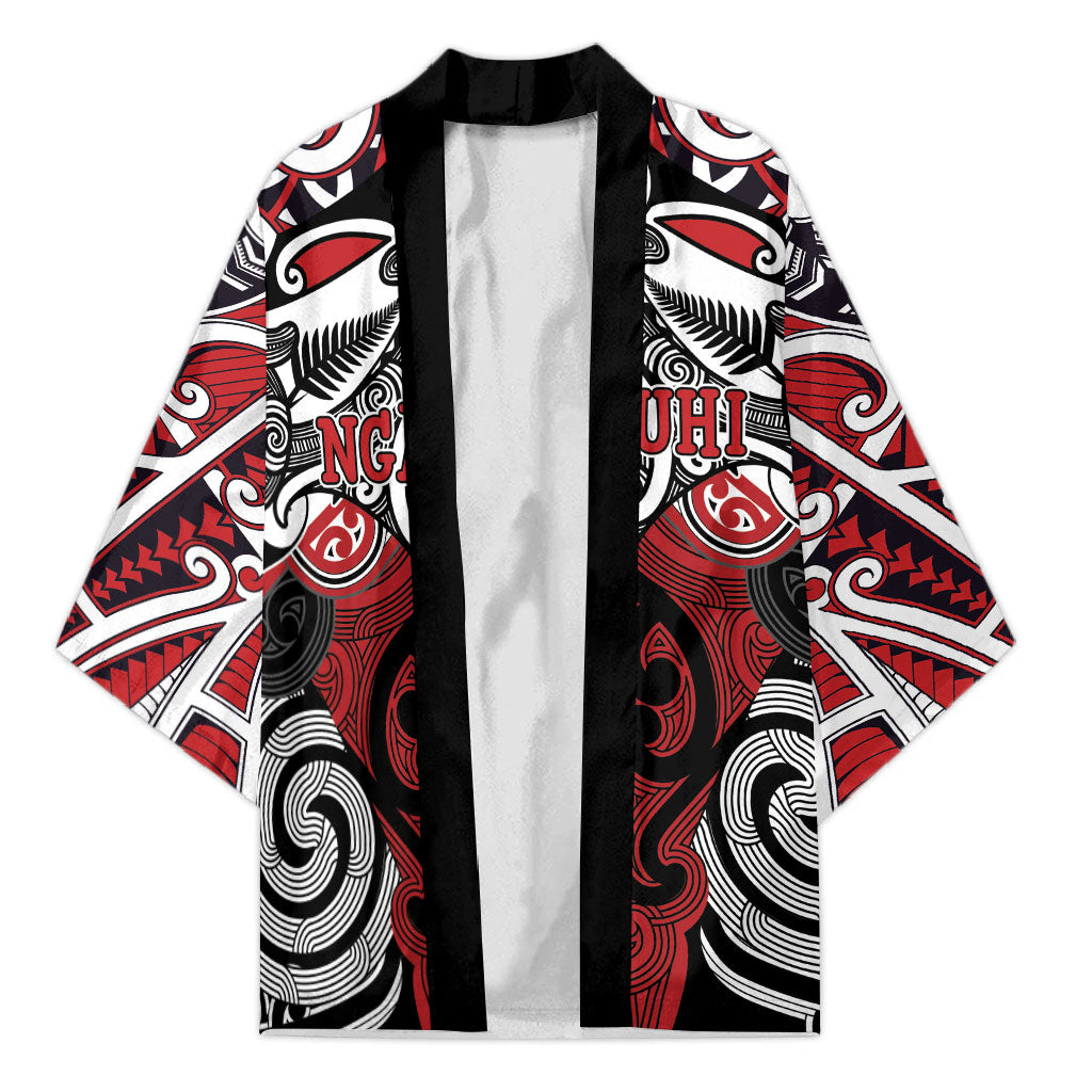 Personalised Maori Ngapuhi Kimono Silver Fern Kowhaiwhai Art