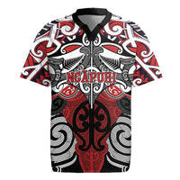 Personalised Maori Ngapuhi Rugby Jersey Silver Fern Kowhaiwhai Art