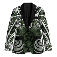 Personalised Maori Ngati Awa Blazer Silver Fern Kowhaiwhai Art