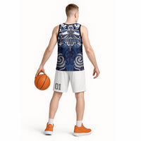 Personalised Maori Ngati Kahungunu Basketball Jersey Silver Fern Kowhaiwhai Art