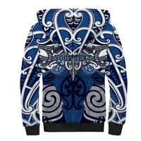 Personalised Maori Ngati Kahungunu Sherpa Hoodie Silver Fern Kowhaiwhai Art