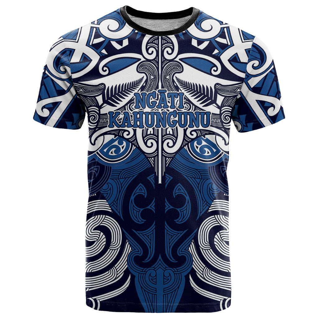 Personalised Maori Ngati Kahungunu T Shirt Silver Fern Kowhaiwhai Art