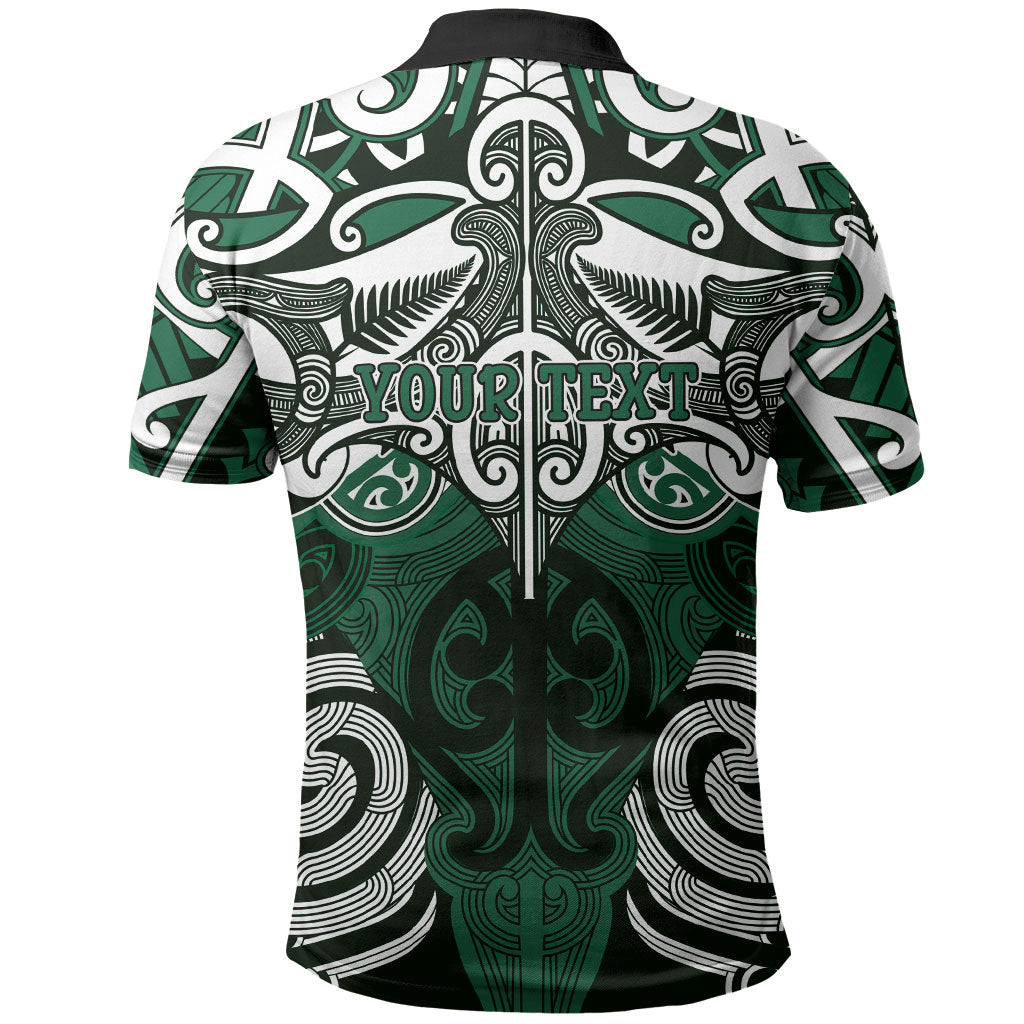 Personalised Maori Ngati Maniapoto Polo Shirt Silver Fern Kowhaiwhai Art