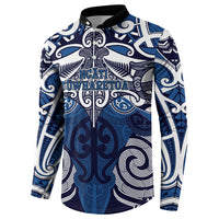 Personalised Maori Ngati Tuwharetoa Button Sweatshirt Silver Fern Kowhaiwhai Art