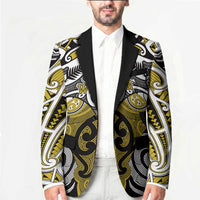 Personalised Maori Ngati Whatua Blazer Silver Fern Kowhaiwhai Art