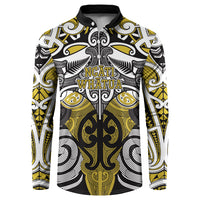 Personalised Maori Ngati Whatua Button Sweatshirt Silver Fern Kowhaiwhai Art