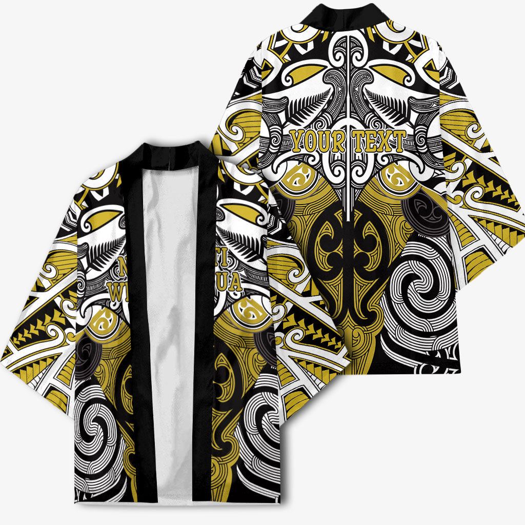 Personalised Maori Ngati Whatua Kimono Silver Fern Kowhaiwhai Art