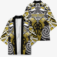 Personalised Maori Ngati Whatua Kimono Silver Fern Kowhaiwhai Art
