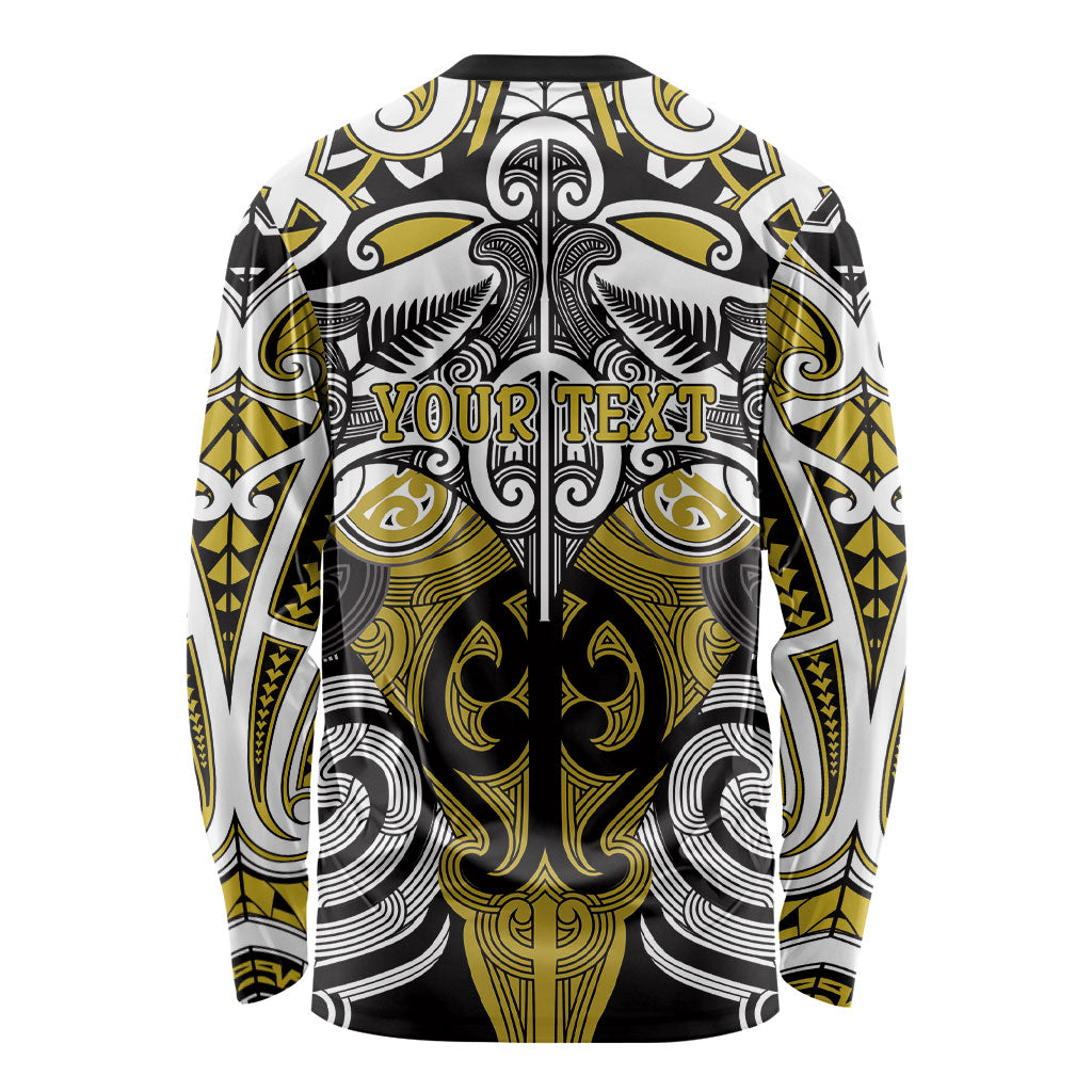 Personalised Maori Ngati Whatua Long Sleeve Shirt Silver Fern Kowhaiwhai Art