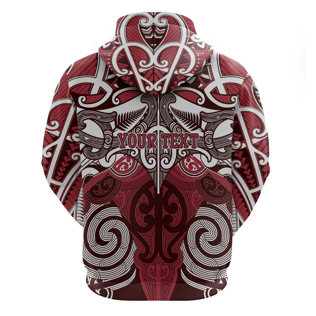Personalised Maori Te Arawa Hoodie Silver Fern Kowhaiwhai Art