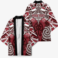 Personalised Maori Te Arawa Kimono Silver Fern Kowhaiwhai Art