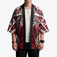 Personalised Maori Te Arawa Kimono Silver Fern Kowhaiwhai Art