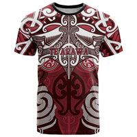 Personalised Maori Te Arawa T Shirt Silver Fern Kowhaiwhai Art