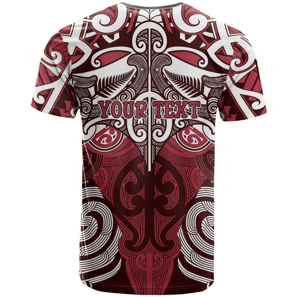 Personalised Maori Te Arawa T Shirt Silver Fern Kowhaiwhai Art