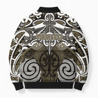 Personalised Maori Waikato Tainui Bomber Puffer Jacket Silver Fern Kowhaiwhai Art LT01 - Polynesian Pride