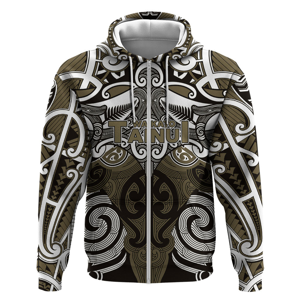 Personalised Maori Waikato Tainui Hoodie Silver Fern Kowhaiwhai Art