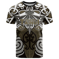 Personalised Maori Waikato Tainui T Shirt Silver Fern Kowhaiwhai Art