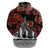 New Zealand ANZAC Day Hoodie Poppy With Polynesian Pattern LT01 - Polynesian Pride