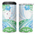 Kia Ora Maori New Zealand Pastel 4 in 1 Can Cooler Tumbler Sun Ta Moko Aqua Green Version