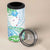 Kia Ora Maori New Zealand Pastel 4 in 1 Can Cooler Tumbler Sun Ta Moko Aqua Green Version