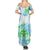 Kia Ora Maori New Zealand Pastel Summer Maxi Dress Sun Ta Moko Aqua Green Version LT01 - Polynesian Pride