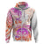 Kia Ora Maori New Zealand Pastel Hoodie Sun Ta Moko Sunset Version LT01 Zip Hoodie Orange - Polynesian Pride