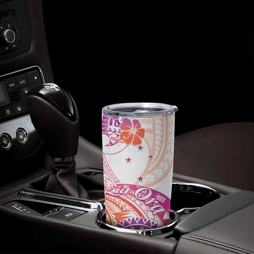 Kia Ora Maori New Zealand Pastel Tumbler Cup Sun Ta Moko Sunset Version