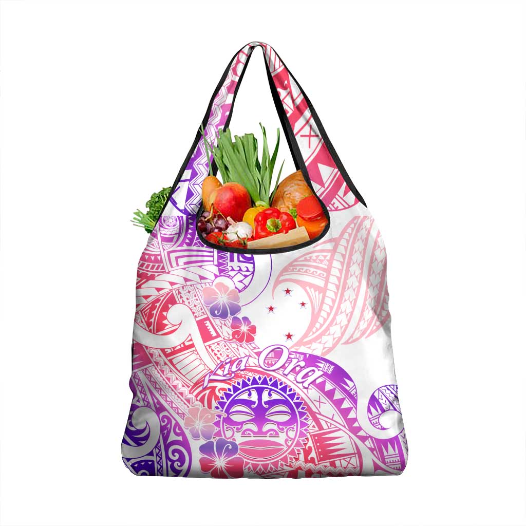 Kia Ora Maori New Zealand Pastel Grocery Bag Sun Ta Moko Sweet Version