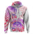 Kia Ora Maori New Zealand Pastel Hoodie Sun Ta Moko Sweet Version LT01 Zip Hoodie Pink - Polynesian Pride