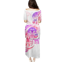 Kia Ora Maori New Zealand Pastel Puletasi Sun Ta Moko Sweet Version LT01 - Polynesian Pride