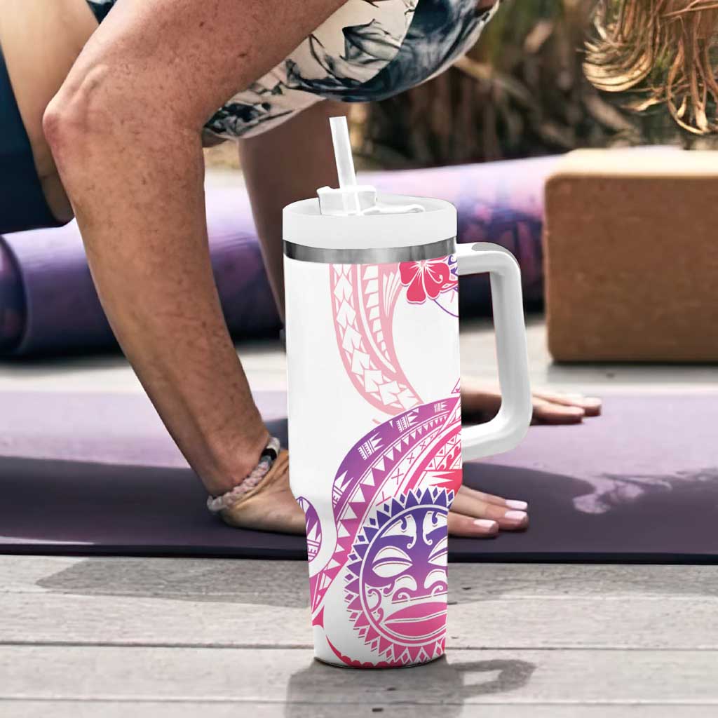 Kia Ora Maori New Zealand Pastel Tumbler With Handle Sun Ta Moko Sweet Version