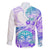 Kia Ora Maori New Zealand Pastel Family Matching Mermaid Dress and Hawaiian Shirt Sun Ta Moko Violet Version LT01 - Polynesian Pride