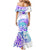 Kia Ora Maori New Zealand Pastel Family Matching Mermaid Dress and Hawaiian Shirt Sun Ta Moko Violet Version LT01 - Polynesian Pride