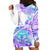 Kia Ora Maori New Zealand Pastel Hoodie Dress Sun Ta Moko Violet Version LT01 - Polynesian Pride