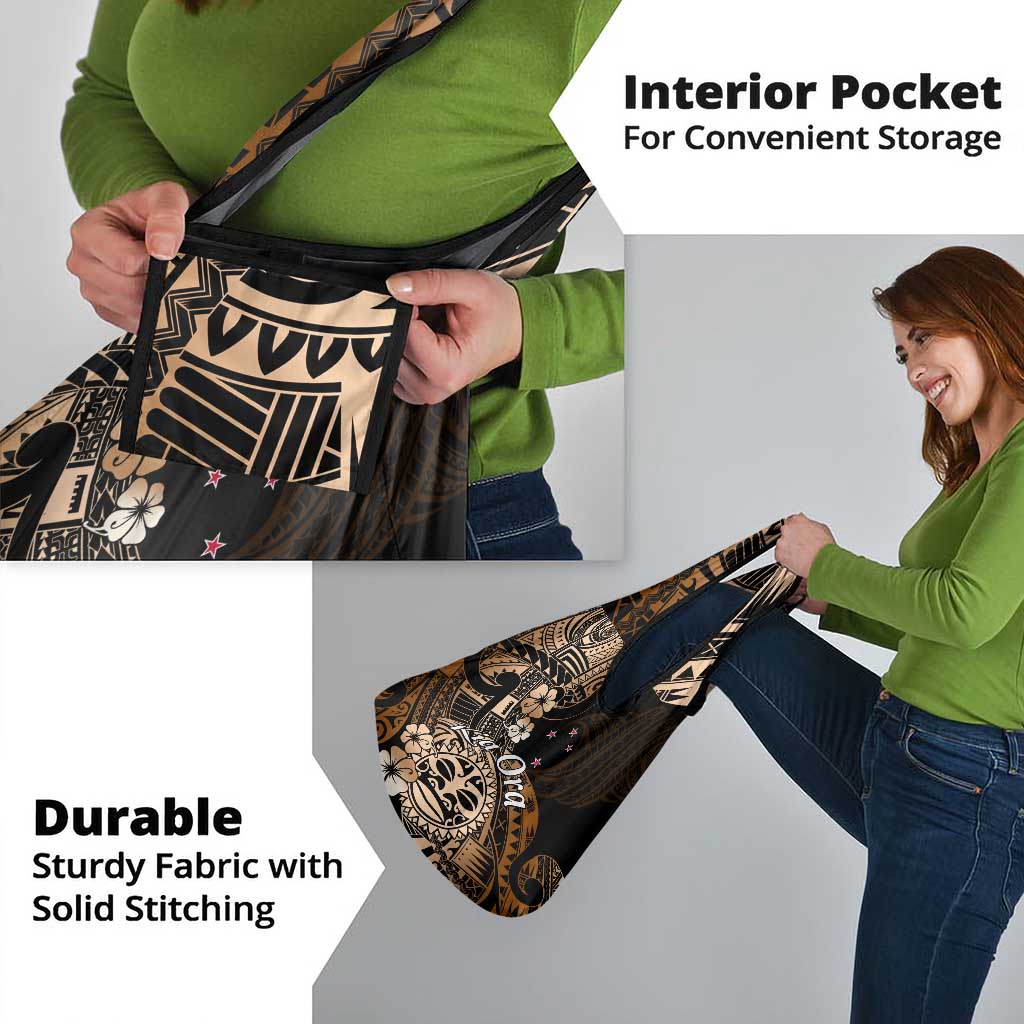 Aotearoa Kia Ora New Zealand Ta Moko Gold Version Grocery Bag