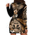 Aotearoa Kia Ora New Zealand Ta Moko Gold Version Hoodie Dress LT01 - Polynesian Pride